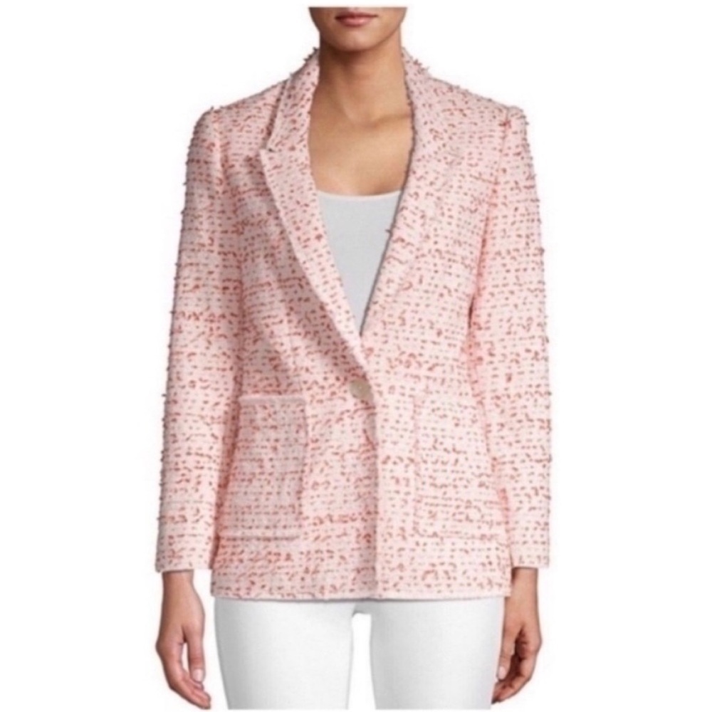 Rebecca Taylor Beckie Tweed Jacket Pink